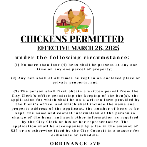 NEW CHICKEN ORDINANCE